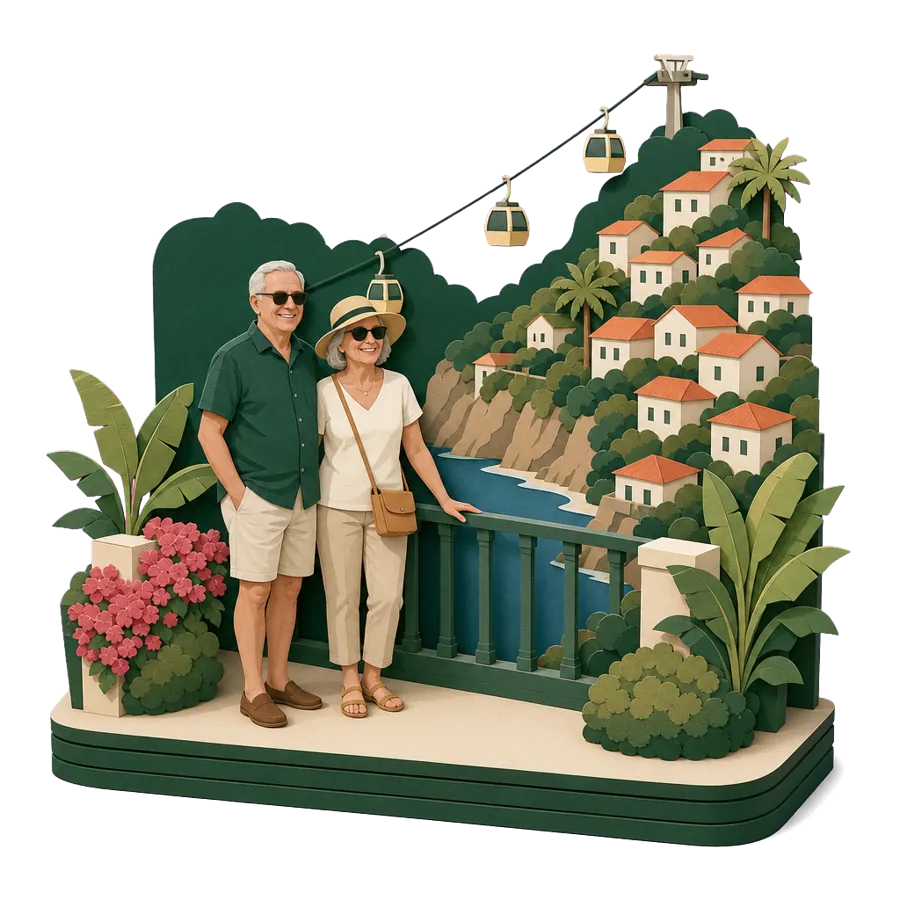 A paper craft scene from Madeira, Portugal