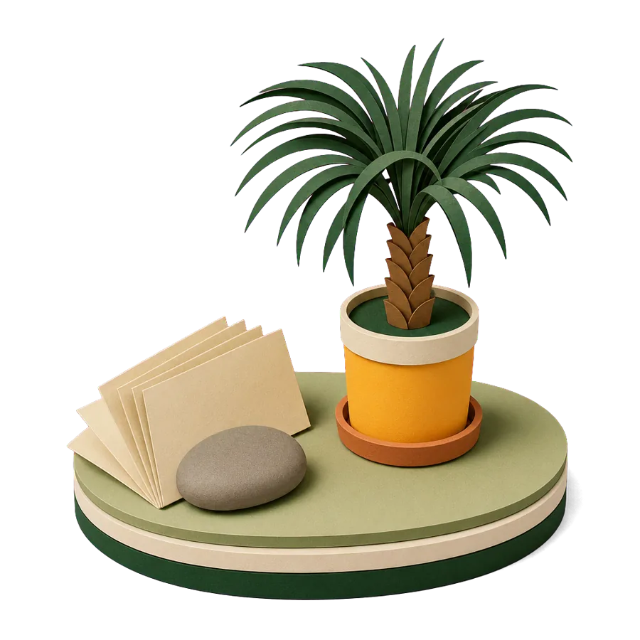 Plain paper notes under a stone beside a potted palm, knowing your overseas number when living on the Age Pension