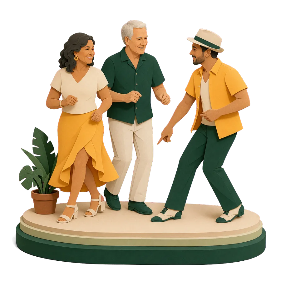 A retired couple learn salsa steps from a local dance teacher, for who Panama suits and what to weigh up