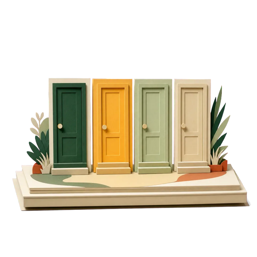 Four small doors in a row, the four residency tests that decide tax residency when you retire overseas