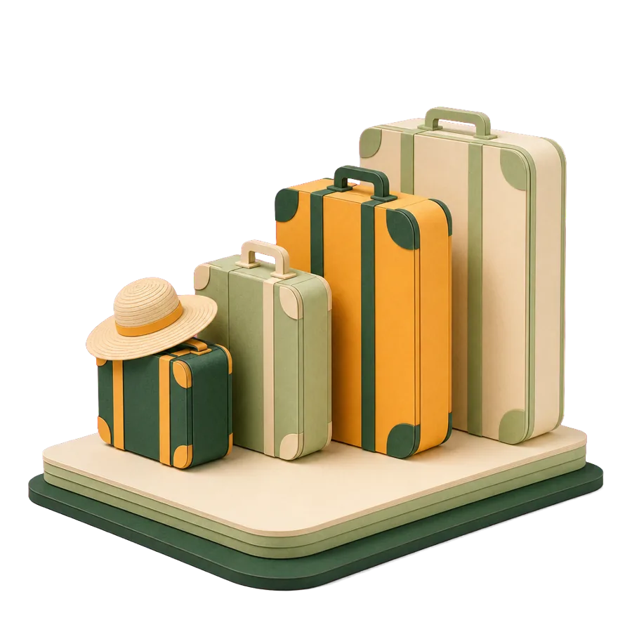 Four suitcases from small to large, the ways to try retiring overseas from a winter away to a trial year